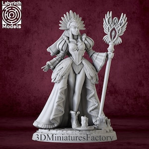 Miniature | Raven Witch Odile - Role Playing Miniatures - DnD Miniature for Tabletop Games - Premium dnd Miniature