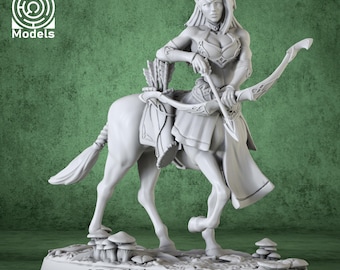 Centaur Miniatur Archer - DnD Miniature for Tabletop Games - Premium dnd Miniature Dungeons and Dragons 3D Printed