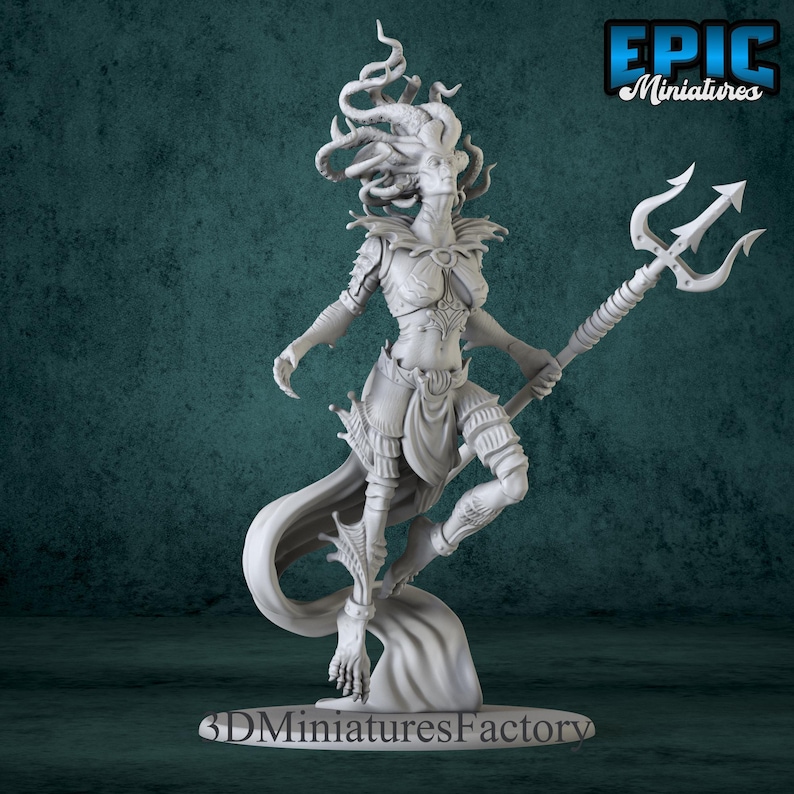 Miniature | Sea Titan Tethys Slide - DnD Miniature for Tabletop Games - Premium dnd Miniature - Dungeons and Dragons - 3D Printed
