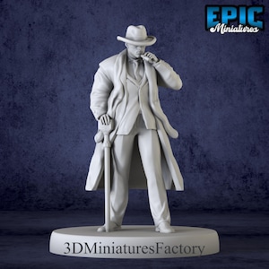 Miniature | Detective Jack Zeal - DnD Miniature for Tabletop Games - Premium dnd Miniature - Dungeons and Dragons - 3D Printed