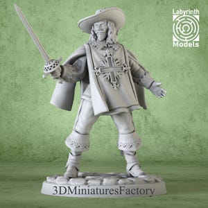 Miniatura / Moschettiere 3 - Miniatura DnD per giochi da tavolo - Miniatura dnd premium - Dungeons and Dragons - Stampata in 3D