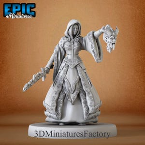 Miniature | High Sorceress - DnD Miniature for Tabletop Games - Premium dnd Miniature - Dungeons and Dragons - 3D Printed