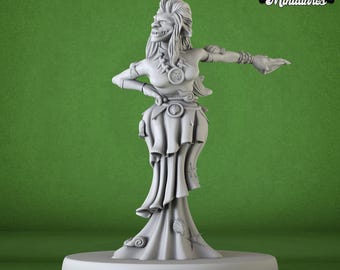 DnD Miniature River Hag Command - 3D Printed Dungeons and Dragons Figurine for Tabletop RPG
