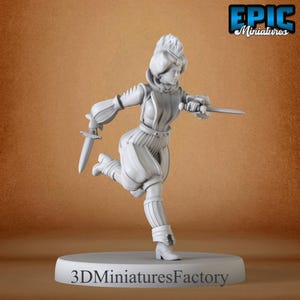 Miniature | Bard Adventurer Female Run - DnD Miniature for Tabletop Games - Premium dnd Miniature - Dungeons and Dragons - 3D Printed
