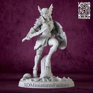 Miniature | Nereid Warrior 2 - DnD Miniature for Tabletop Games - Premium dnd Miniature - Dungeons and Dragons - 3D Printed