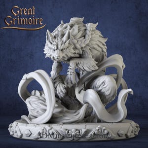 Miniature de loup-garou de 28 mm à 75 mm - Miniature D&D pour jeux de table - Miniature D&D imprimée en 3D premium pour donjons et dragons