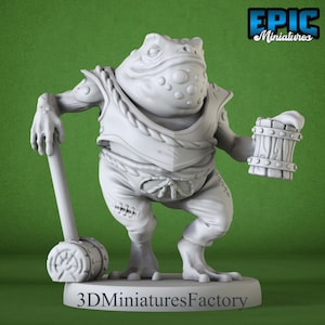 Miniatur | Krötenvolk trinkend - DnD Miniatur für Tabletop Spiele - Premium dnd Miniatur - Dungeons and Dragons - 3D Gedruckt