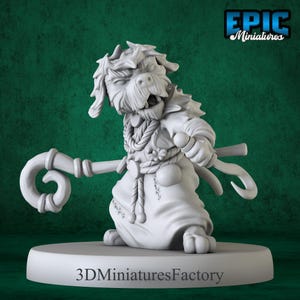 Miniature | Dog Folk Tribe Druid - DnD Miniature for Tabletop Games - Premium dnd Miniature - Dungeons and Dragons - 3D Printed