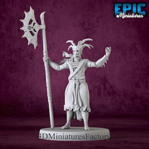 Miniature | High-Warlock - DnD Miniature for Tabletop Games - Premium dnd Miniature - Dungeons and Dragons - 3D Printed