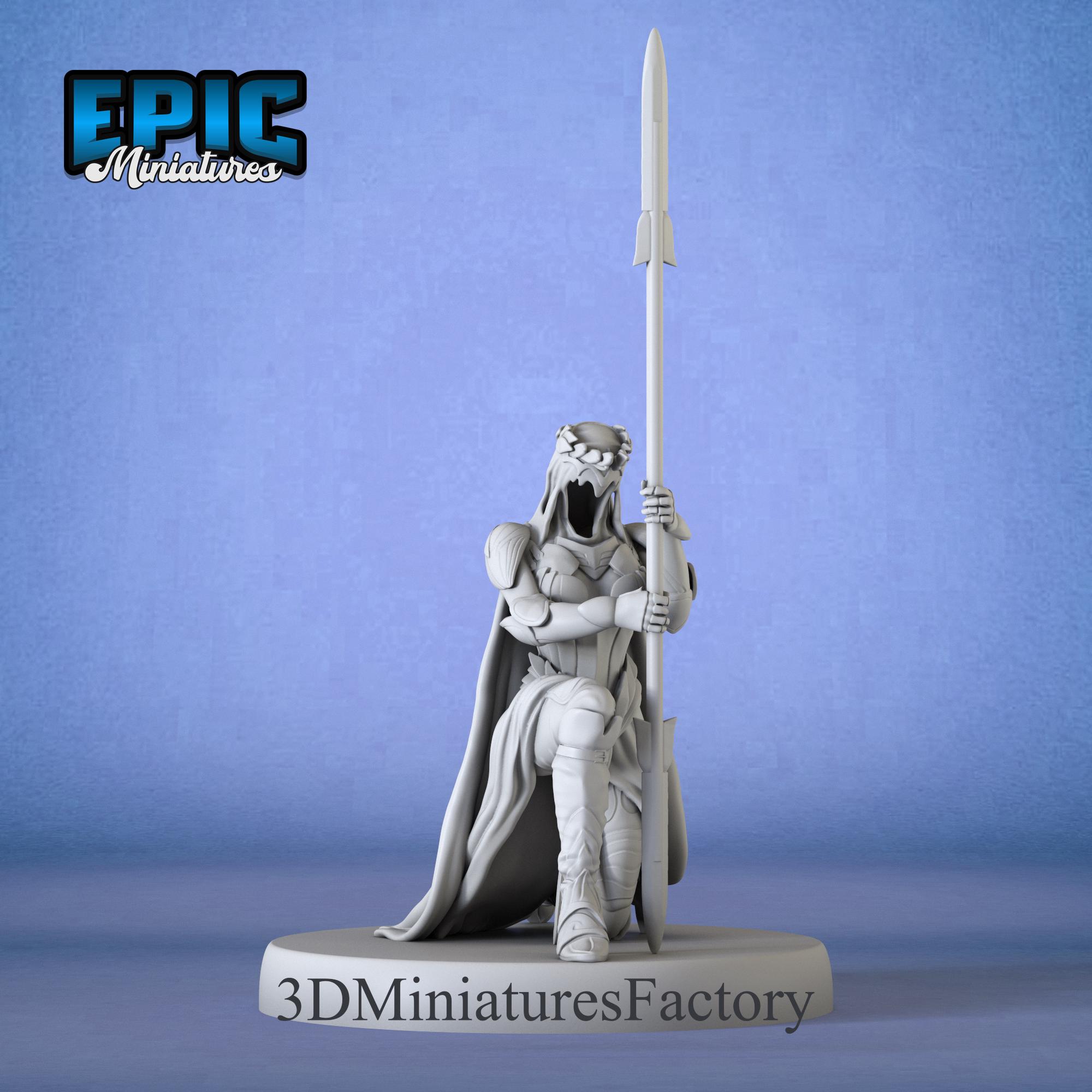 Miniatura / Mujer Espectro arrodillada v1 - Miniatura de DnD para juegos de mesa - Miniatura premium de DnD - Dungeons and Dragons - Impresión 3D
