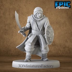 Miniature | Oriental Army Swordsman - DnD Miniature for Tabletop Games - Premium dnd Miniature - Dungeons and Dragons 3D Printed