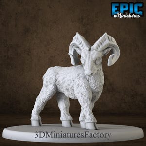 Miniature | Goat Mount Wild - DnD Miniature for Tabletop Games - Premium dnd Miniature - Dungeons and Dragons - 3D Printed