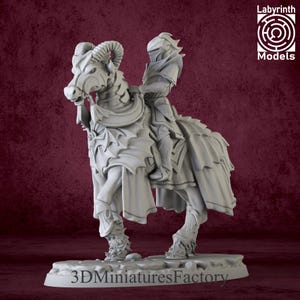 Mounted Knight 3 - DnD Miniature for Tabletop Games - Premium dnd Miniature - Dungeons and Dragons - 3D Printed