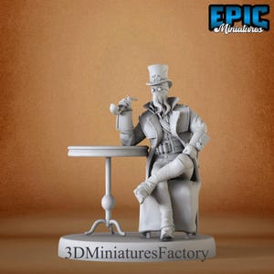 Miniature | Mind Eater Gentleman Sitting - DnD Miniature for Tabletop Games - Premium dnd Miniature - Dungeons and Dragons - 3D Printed