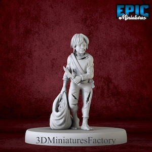 Zombie Villager Boy Miniature for DnD & Tabletop Games