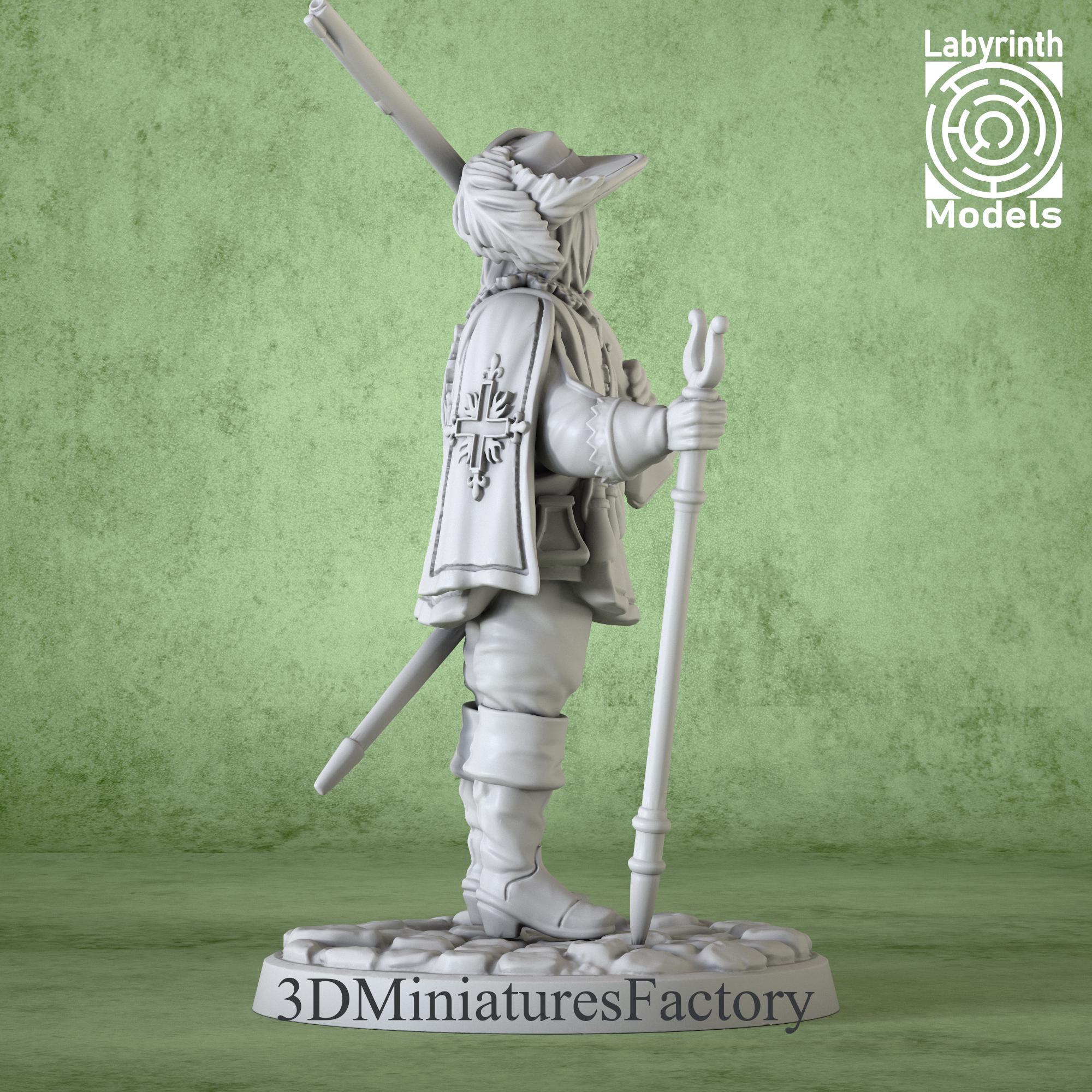 Miniature | Musketeer 6 - Dnd Miniature for Tabletop Games - Premium ...