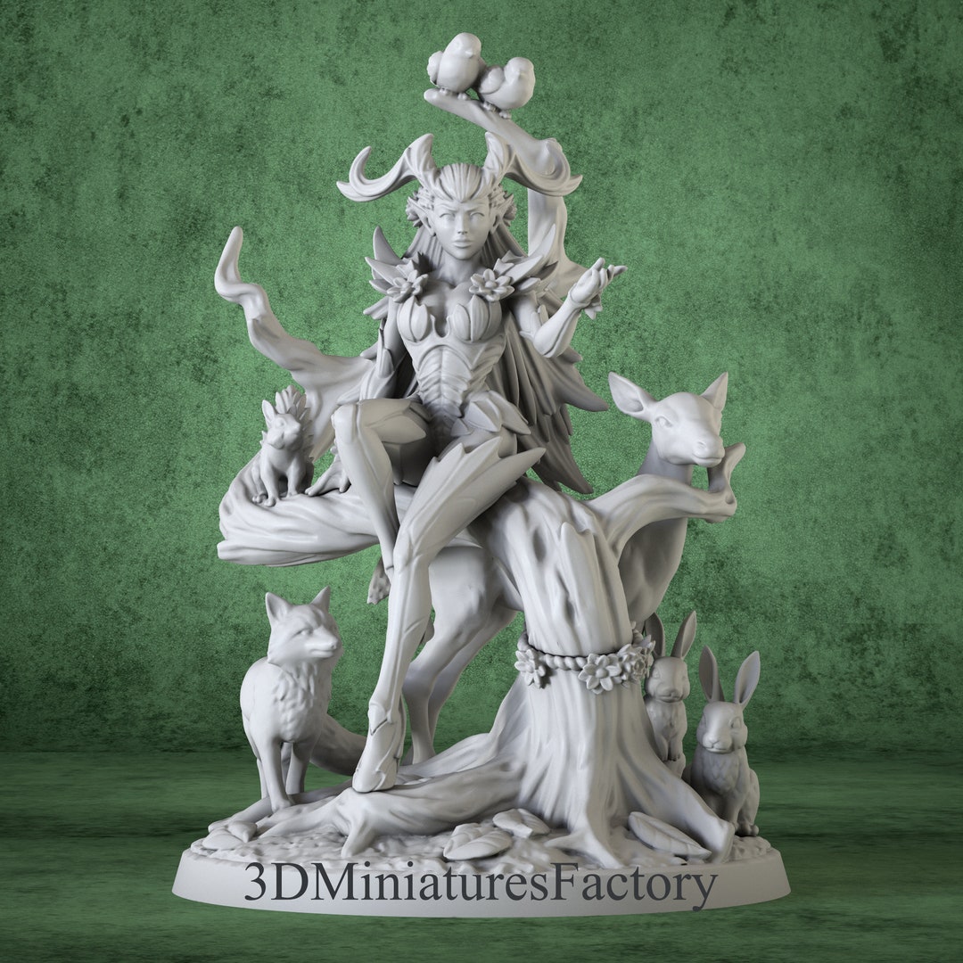 Elf Druid Miniature Female Dnd Miniature for Tabletop Games Premium Dnd