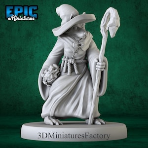 Miniature | Fox Folk Tribe Wizard - DnD Miniature for Tabletop Games - Premium dnd Miniature - Dungeons and Dragons - 3D Printed