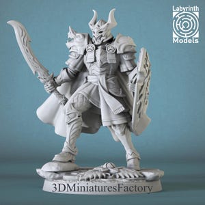 Miniature | Dragon Knight 1 - DnD Miniature for Tabletop Games - Premium dnd Miniature - Dungeons and Dragons 3D Printed