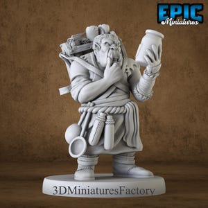 Miniature | Gray Orc Alchemis - DnD Miniature for Tabletop Games - Premium dnd Miniature Dungeons and Dragons 3D Printed