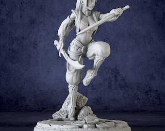 Miniature | Sword Dancer 2 from the East - DnD Miniature for Tabletop Games - Premium dnd Miniature - Dungeons and Dragons - 3D Printed