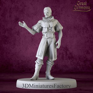 Miniature | Lysander Vesperthorne - DnD Miniature for Tabletop Games - Premium dnd Miniature - Dungeons and Dragons - 3D Printed