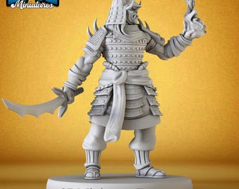 Oni Samurai Miniature – Resin Figure for DnD and Tabletop RPGs