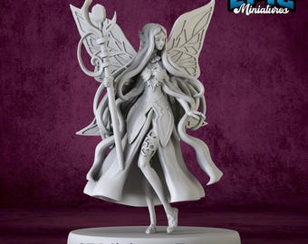 Miniature| Fey Adventurer Female - DnD Miniature for Tabletop Games - Premium dnd Miniature Dungeons and Dragons 3D Printed