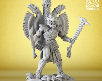 Miniature | Champion Pamitl - Aztlan Dynasty- DnD Miniature for Tabletop Games - Premium dnd Miniature - Dungeons and Dragons 3D Printed