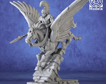 Pegasus Miniature: 3D Printed Resin Figure for D&D Tabletop Games