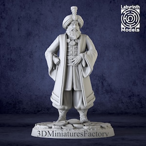 Miniature | Sultan from the East - DnD Miniature for Tabletop Games - Premium dnd Miniature - Dungeons and Dragons - 3D Printed