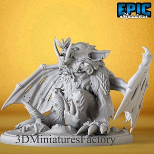 Miniature | Summoned Beast Distracted - DnD Miniature for Tabletop Games - Premium dnd Miniature - Dungeons and Dragons - 3D Printed