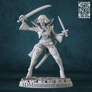 Miniature | Vampire Corsair 6 - DnD Miniature for Tabletop Games - Premium dnd Miniature - Dungeons and Dragons - 3D Printed