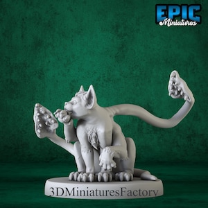 Miniature | Baby Phase Panther Licking - DnD Miniature for Tabletop Games - Premium dnd Miniature - Dungeons and Dragons - 3D Printed