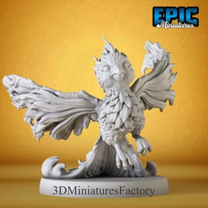 Miniature | Phoenix Hatchling Flying - DnD Miniature for Tabletop Games - Premium dnd Miniature - Dungeons and Dragons - 3D Printed