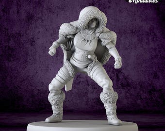 Miniature | Northern Tribes Warrior Ready - DnD Miniature for Tabletop Games - 3D Printed