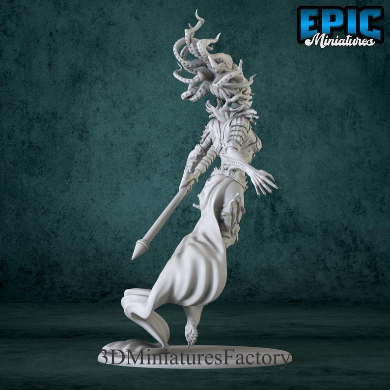 Miniature | Sea Titan Tethys Slide - DnD Miniature for Tabletop Games - Premium dnd Miniature - Dungeons and Dragons - 3D Printed