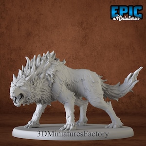 Miniature | Fenrir Wolf - DnD Miniature for Tabletop Games - Premium dnd Miniature - Dungeons and Dragons - 3D Printed
