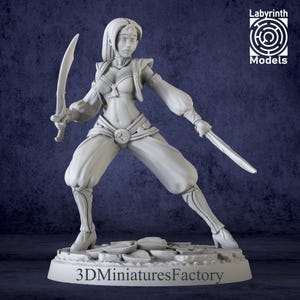 Miniature | Sword Dancer 4 from the East - DnD Miniature for Tabletop Games - Premium dnd Miniature - Dungeons and Dragons - 3D Printed