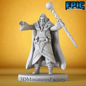 Miniature | Wizard Adventurer - DnD Miniature for Tabletop Games - Premium dnd Miniature - Dungeons and Dragons - 3D Printed