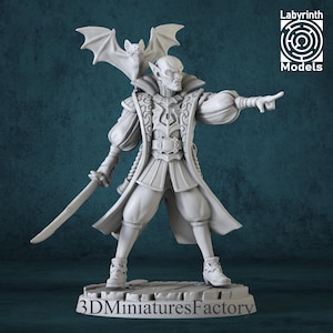 Miniature | Vampire Corsair 5 - DnD Miniature for Tabletop Games - Premium dnd Miniature - Dungeons and Dragons - 3D Printed