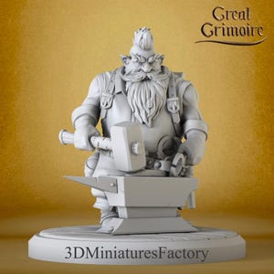 Miniature | Brommuk Forgeborn - DnD Miniature for Tabletop Games - Premium dnd Miniature - Dungeons and Dragons - 3D Printed