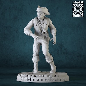 Miniature | Sea Zombie 2 - DnD Miniature for Tabletop Games - Premium dnd Miniature - Dungeons and Dragons - 3D Printed
