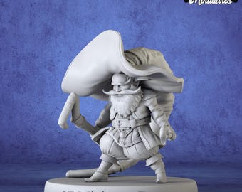 Miniatura / Gnomo Mago - Miniatura DnD per giochi da tavolo - Miniatura DnD Premium - Dungeons and Dragons - Stampata in 3D