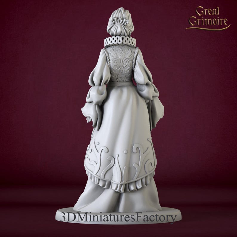 Resin female miniature, side angle