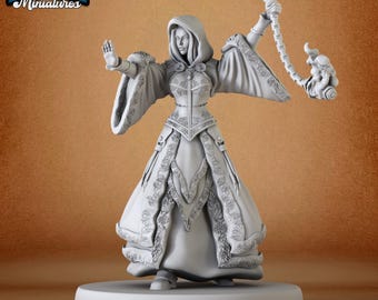 Miniature | High Sorceress Command - DnD Miniature for Tabletop Games - Premium dnd Miniature - Dungeons and Dragons - 3D Printed