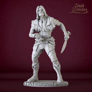 Robber Cuthber DnD Miniature | Rogue with a Knife | 3D Printed Tabletop RPG Model