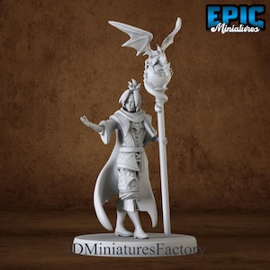 Miniature | Dragonfire Sorcerer - DnD Miniature for Tabletop Games - Premium dnd Miniature - Dungeons and Dragons - 3D Printed