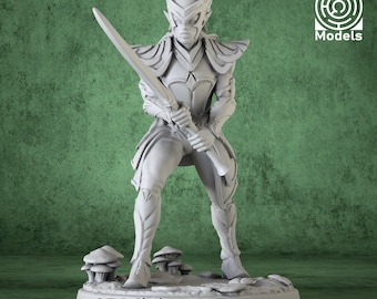 Elf Miniature Warrior 3 - DnD Miniature for Tabletop Games - Premium dnd Miniature Dungeons and Dragons 3D Printed
