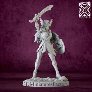 Miniature | Nereid Warrior 1 - DnD Miniature for Tabletop Games - Premium dnd Miniature - Dungeons and Dragons - 3D Printed